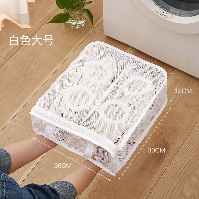 New Washing Shoes Bag Cotton Laundry Net Fluffy Fibers Easily Remove Dirt Washing Bags Anti-Deformation Shoes Clothes Organizer