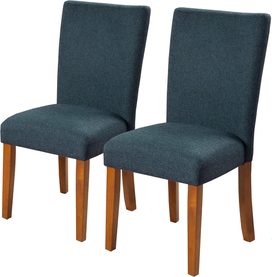 Parsons Classic Upholstered Accent Dining Chair, Set of 2, Navy