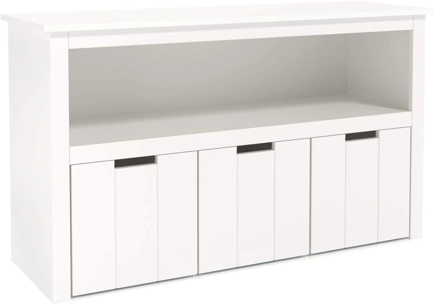 Toy Storage, Kids Storage Bins with 3 Drawers, White Toy Organizer with Shelves & Wheels